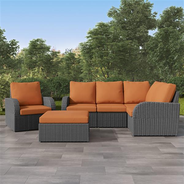 orange patio set