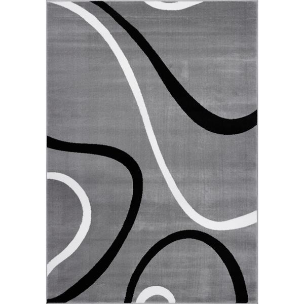 La Dole Rugs® Turkish Rectangular Area Rug  - 4' x 6' - Light Grey