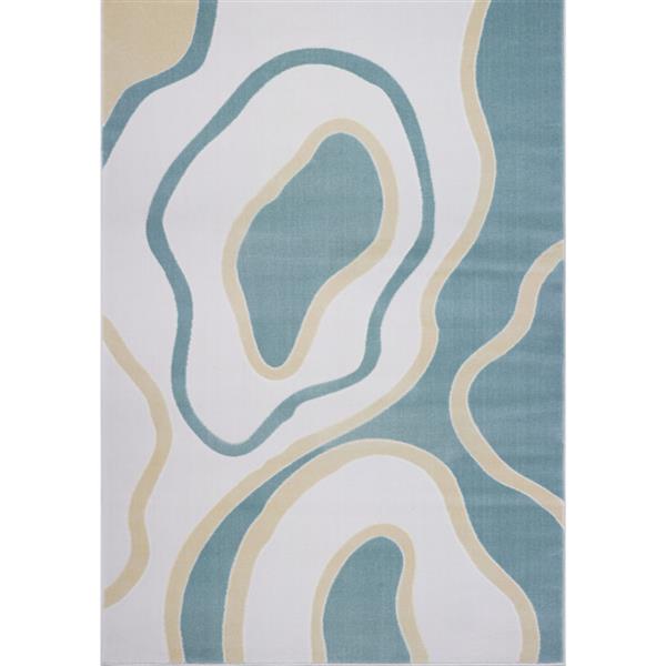 La Dole Rugs® Abstract Area Rug - 8' x 11' - Blue/White