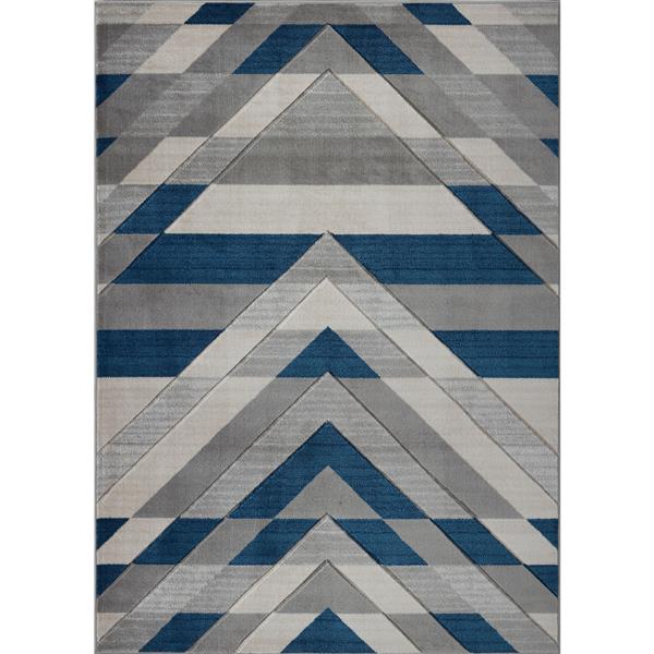 La Dole Rugs® Modern Doormat - 1'10"x2'11" - Grey/Blue