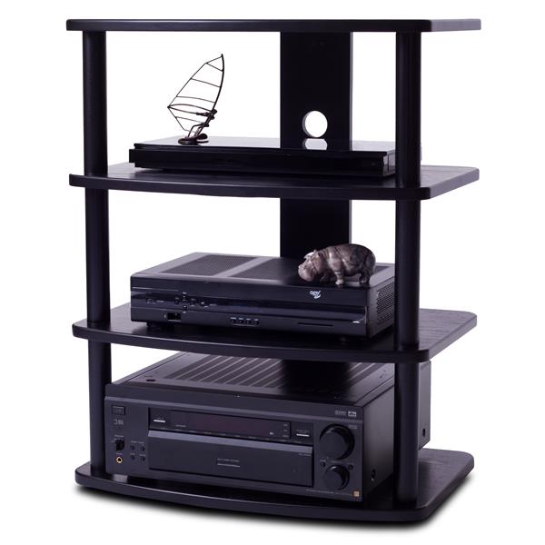 Plateau Audio Stand - Metal Frame / Black Oak Shelves - 23-in SF4ABB ...