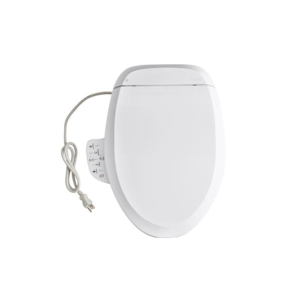 KOHLER C3-125 Cleansing Toilet Seat - 19.9-in - Plastic - White 4737-0 ...