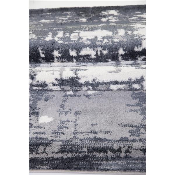 La Dole Rugs® Mississauga Turkish Rectangular Rug 8' x 11' Grey