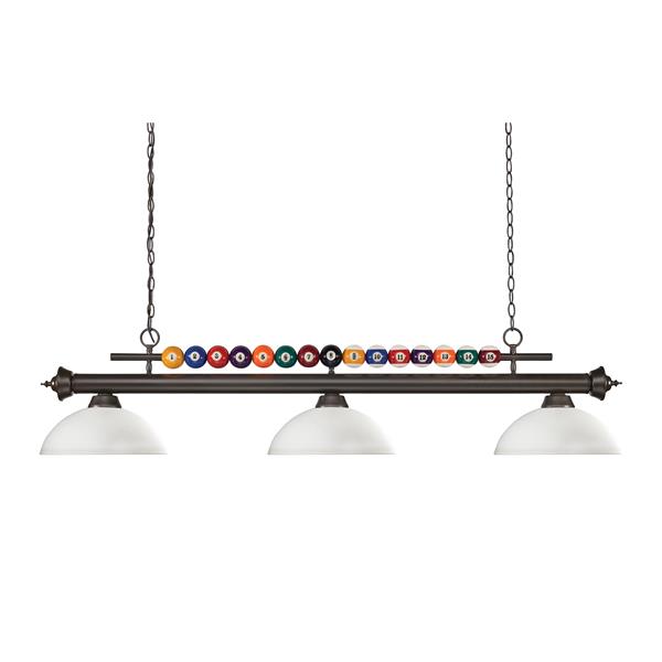 Luminaire de cuisine/billiard à 3 lumières «Shark», noir