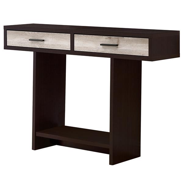 Table d'appoint, 47,25" x 32", composite, cappuccino/taupe