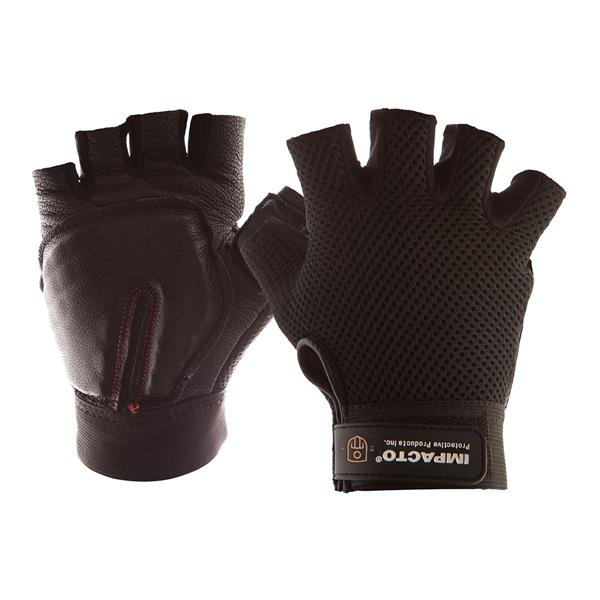 IMPACTO Carpal Tunnel Glove Half Finger - Black - X-Large