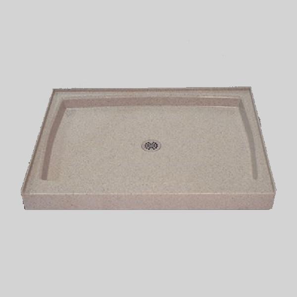 The Marble Factory Single Shower Base with Centre Drain 48inx36in