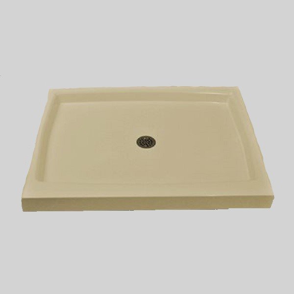 The Marble Factory Single Shower Base with Centre Drain 48inx 34in