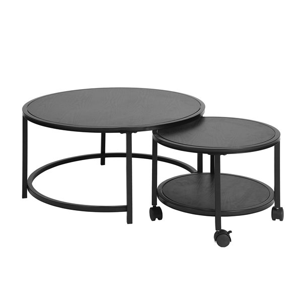Round Coffee Table Set, Round White Metal Outdoor Coffee Table