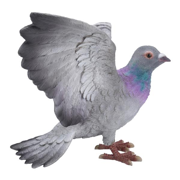 Statue de jardin, pigeon gris, 9,25"