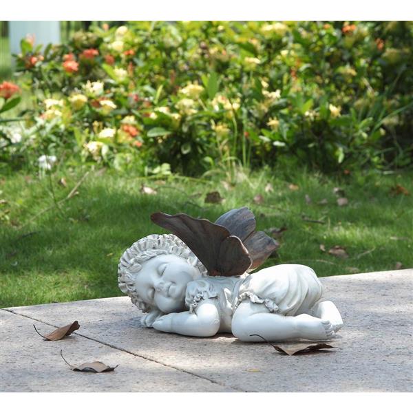 Hi-Line Gift Ltd. Decorative Garden Statue - Baby Fairy Sleeping - 5.25-in  77550CM