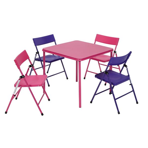 Ensemble 5 pièces pour enfants Cosco, 4 chaises, rose