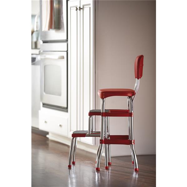 Cosco Stylaire Counter Chair 2 Sliding Steps Red 3ft 11120RED1E