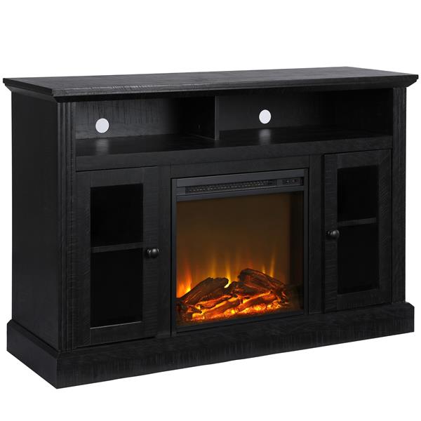 Ameriwood Home Fireplace with TV Stand for TVs up to 50" - Black