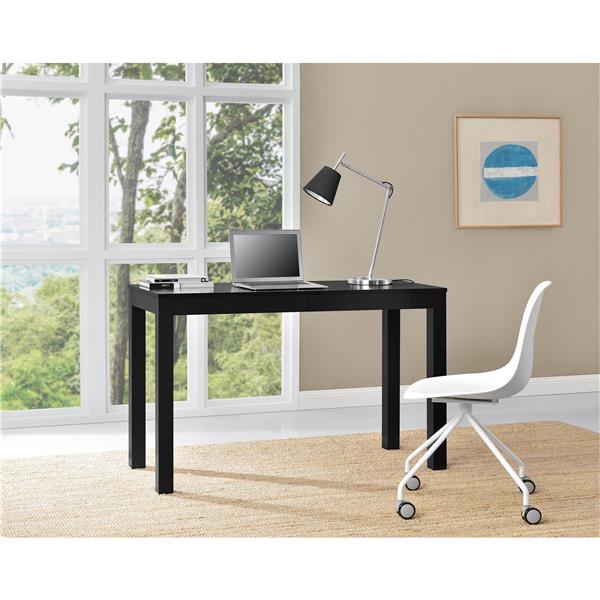 Ameriwood Home Large Parsons Desk with 2 Drawers Black