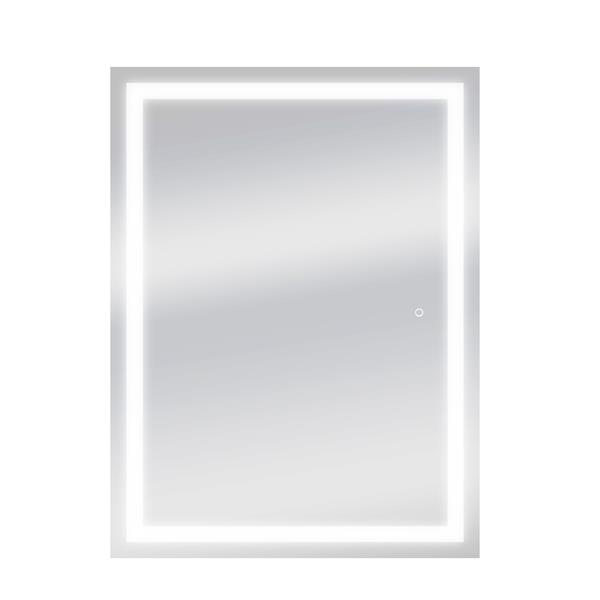 Miroir rectangulaire avec éclairage à DEL Edison, 36" x 48"