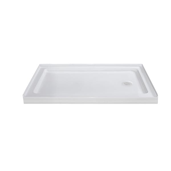 Turin Horizon Shower Base Right Drain White 32in x 48in RénoDépôt
