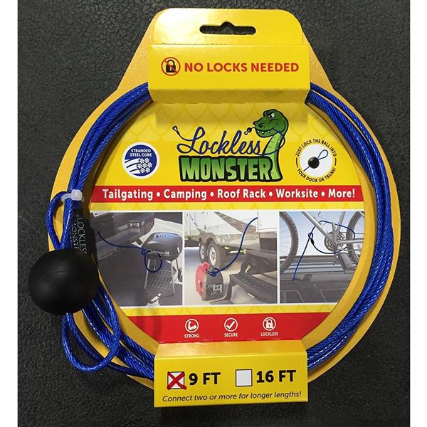 Spacio Innovations Inc. Lockless Monster Anti-theft Cable -No Locks - 9-ft