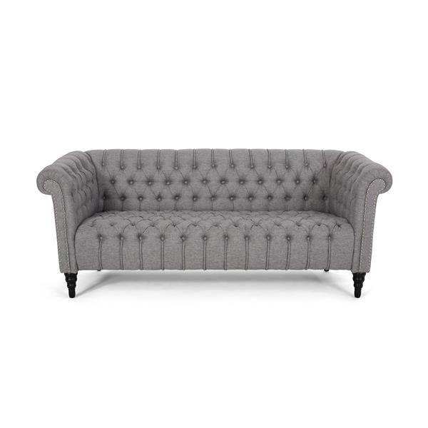 Best Ing Home Decor Barneyville, Tufted Grey Sofa
