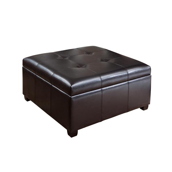 Best Ing Home Decor Cytheria, Large Leather Storage Ottoman Coffee Table