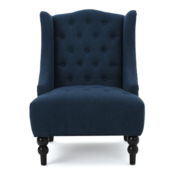 Best Selling Home Decor Elise High Back Fabric Accent Chair - Dark Blue