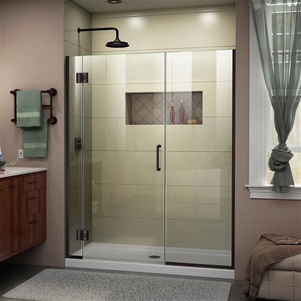 Dreamline Unidoor X Frameless Shower, Bronze Sliding Shower Door