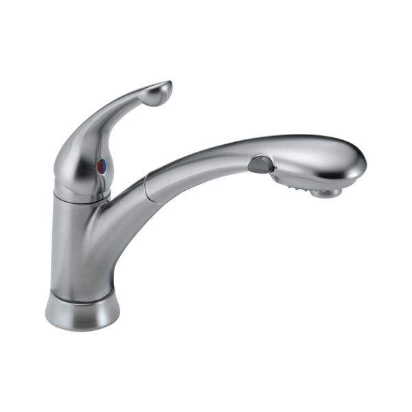 Delta Pull Out Kitchen Faucet Arctic Stainless 470 Ar Dst Reno
