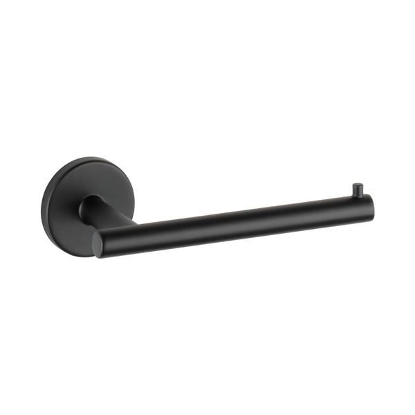 allen + roth Matte Black Freestanding Spring-loaded Toilet Paper Holder in  the Toilet Paper Holders department at