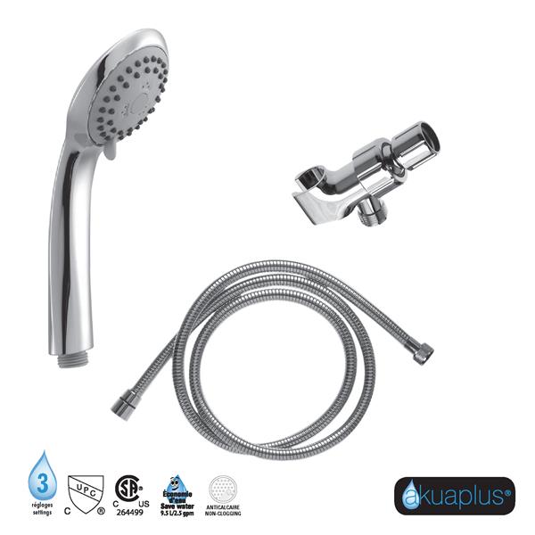 akuaplus® Hand Shower with 3 Settings - Pack of 4 - Chrome