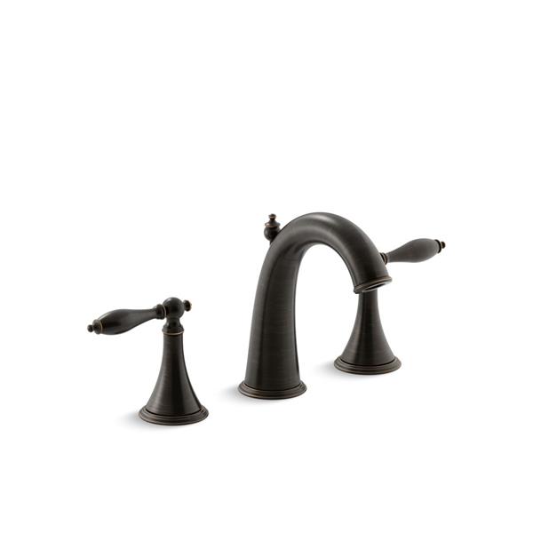 KOHLER Finial Traditional Bathroom Sink Faucet 2Handle Oil Rubbed