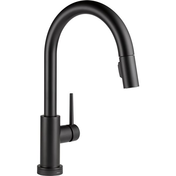 Delta Trinsic Touch2O(R) Kitchen Faucet - 15.69-in. - Matte Black