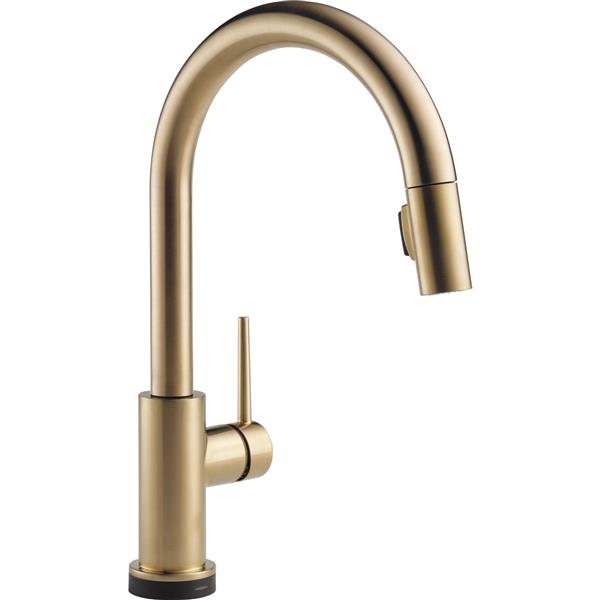 Delta Trinsic Touch2O(R) Kitchen Faucet - 15.69-in. - Champagne Bronze