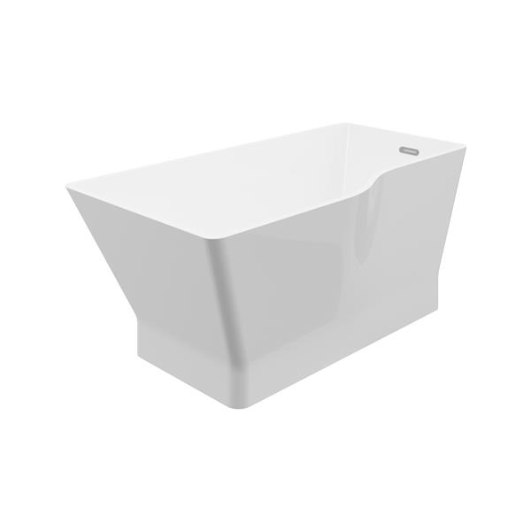 A&E Bath & Shower Riga Asymetric Freestanding Tub - 59-in - White