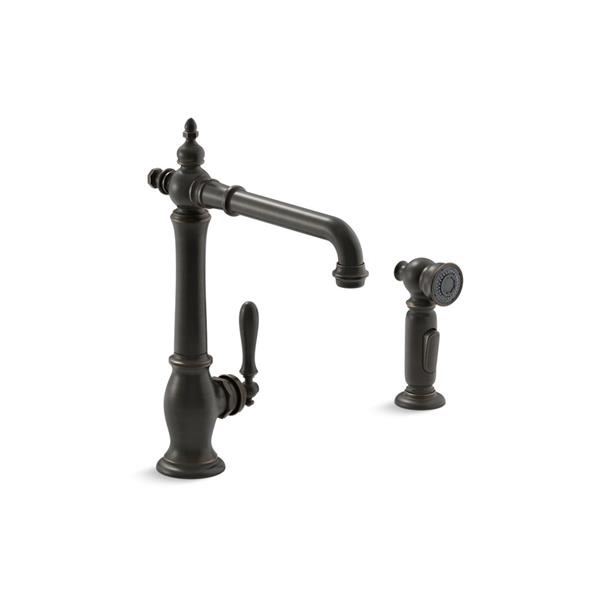 KOHLER Artifacts 2-Hole Kitchen Sink Faucet - Bronze 99265 ...