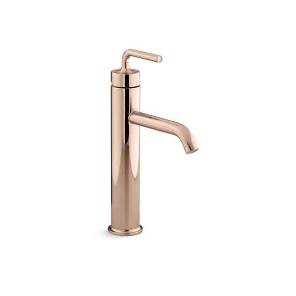 Kohler Purist Tall Single Handle Bathroom Sink Faucet Gold 14404