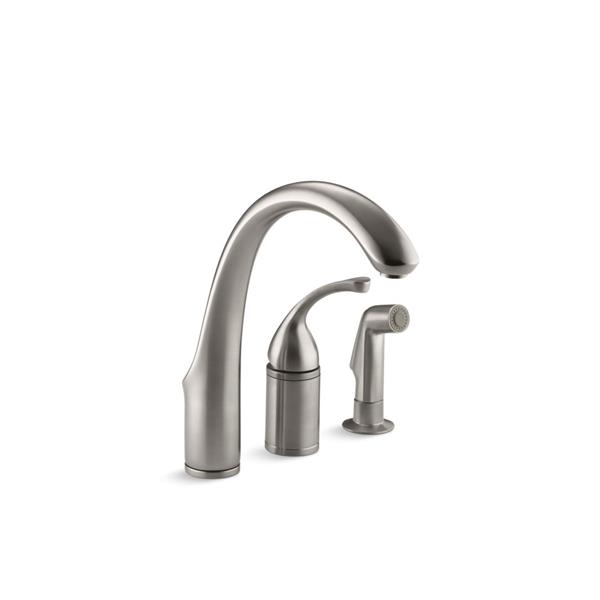 KOHLER Forté Single-Hole or 3-Hole Kitchen Sink Faucet - Stainless steel