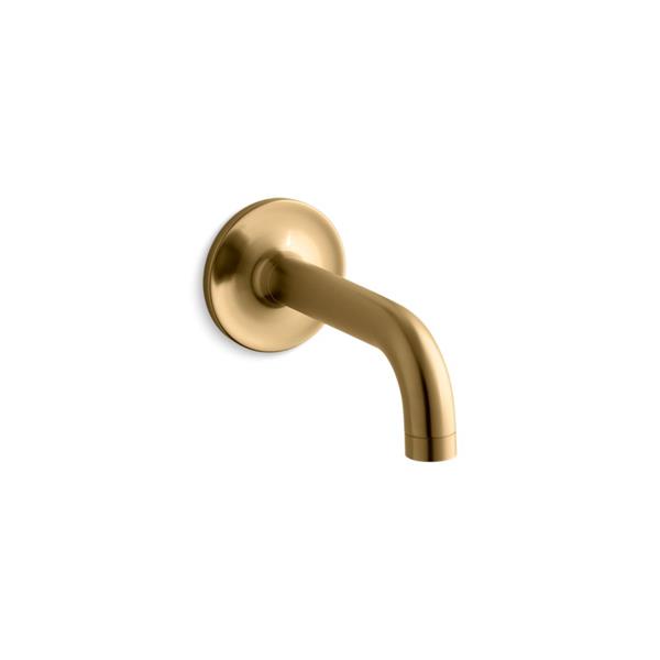 KOHLER Purist WallMount NonDiverter Bath Spout 90degrees Gold