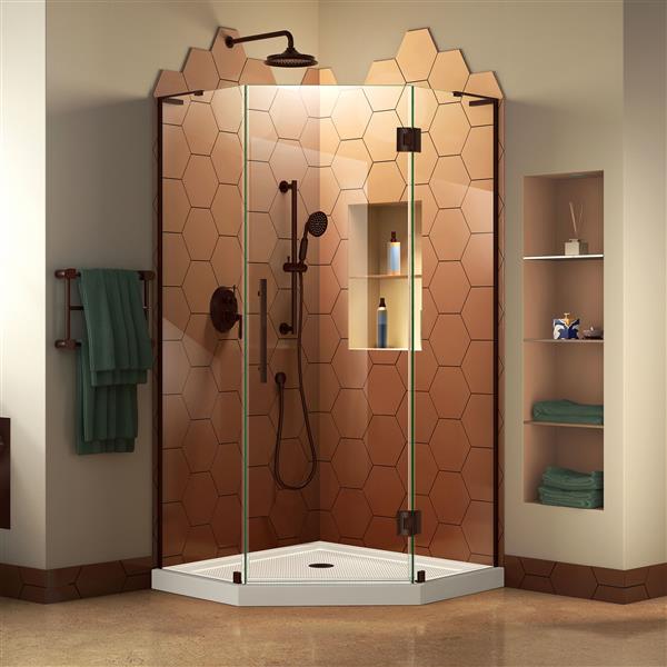 DreamLine Prism Plus Shower Enclosure Kit - 40" - Bronze