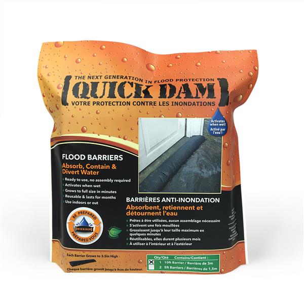 Quick Dam 10' Flood Barrier - 1/Pack