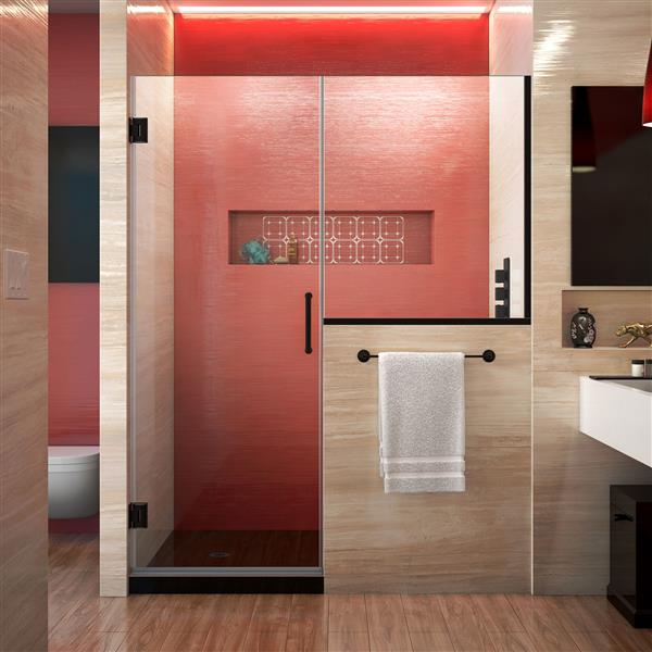 DreamLine Unidoor Plus Shower Door - Alcove Installation - 60-in - Satin Black