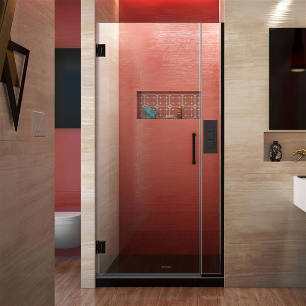DreamLine Unidoor Plus Shower Door - Alcove Installation - 34-in - Satin Black
