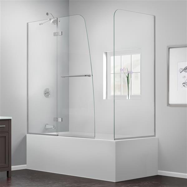 DreamLine Aqua Ultra Bathtub Door - Standard Installation - 57-in - Chrome