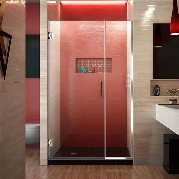 DreamLine Unidoor Plus Shower Door - Alcove Installation - 42-in - Chrome
