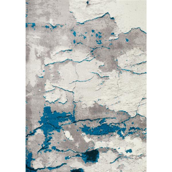 Novelle Home Meridian Rug - Rock Face Texture - 7.8-ft x 10.5-ft - Blue