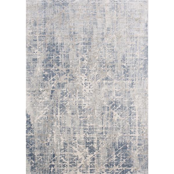 Kalora Harmony Rug - Crosshatch Pattern - 7.8-ft x 10.5-ft - Grey