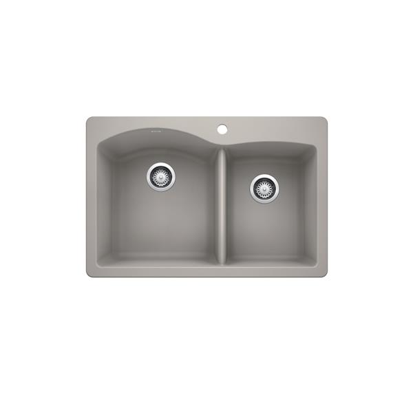 Blanco Diamond Drop-in Sink - Concrete Grey
