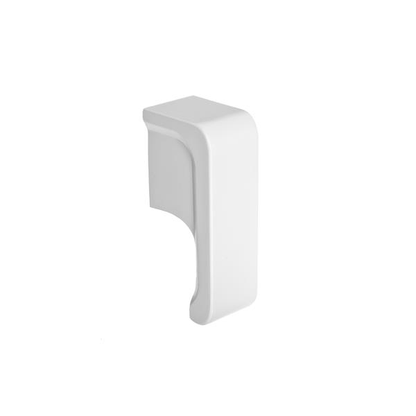 Veil Titan Baseboard Heater Cover - Left Open Endcap - 2-3/4-in - Satin White Aluminum