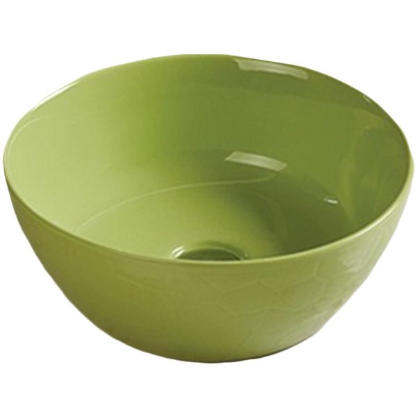American Imaginations Round Bathroom Sink - 14.09-in x 14.09-in - Green