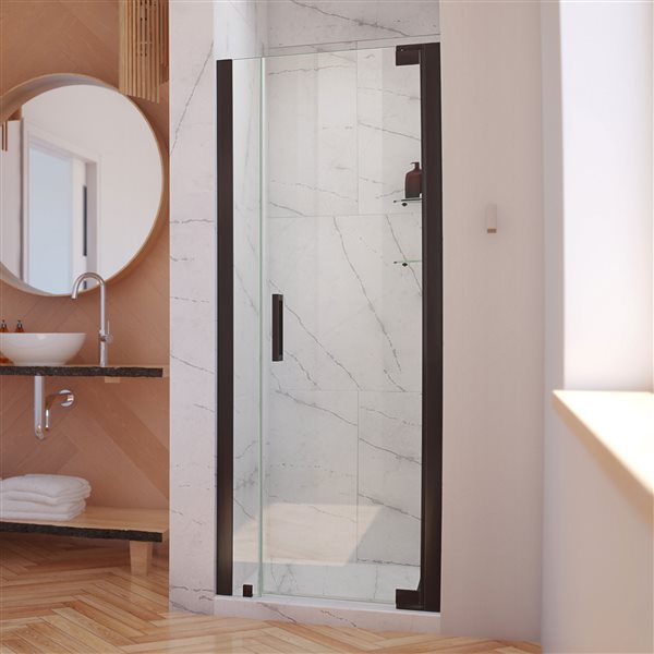DreamLine Elegance-LS Shower Door - Frameless Design - 36.25-38.25-in - Oil Rubbed Bronze