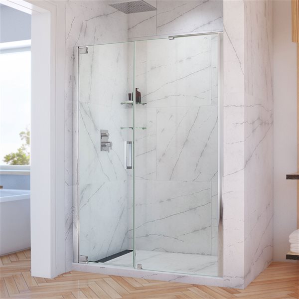 DreamLine Elegance-LS Shower Door - Frameless Design - 60.25-62.25-in - Chrome